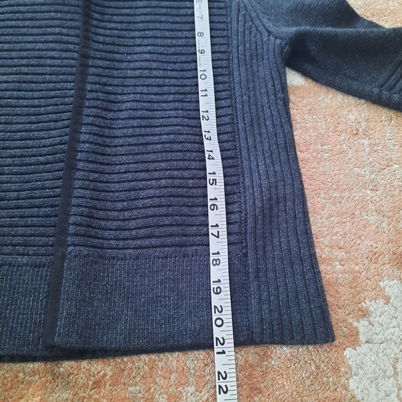 Wool blend gray open cardigan sweater - Picture 10 of 12